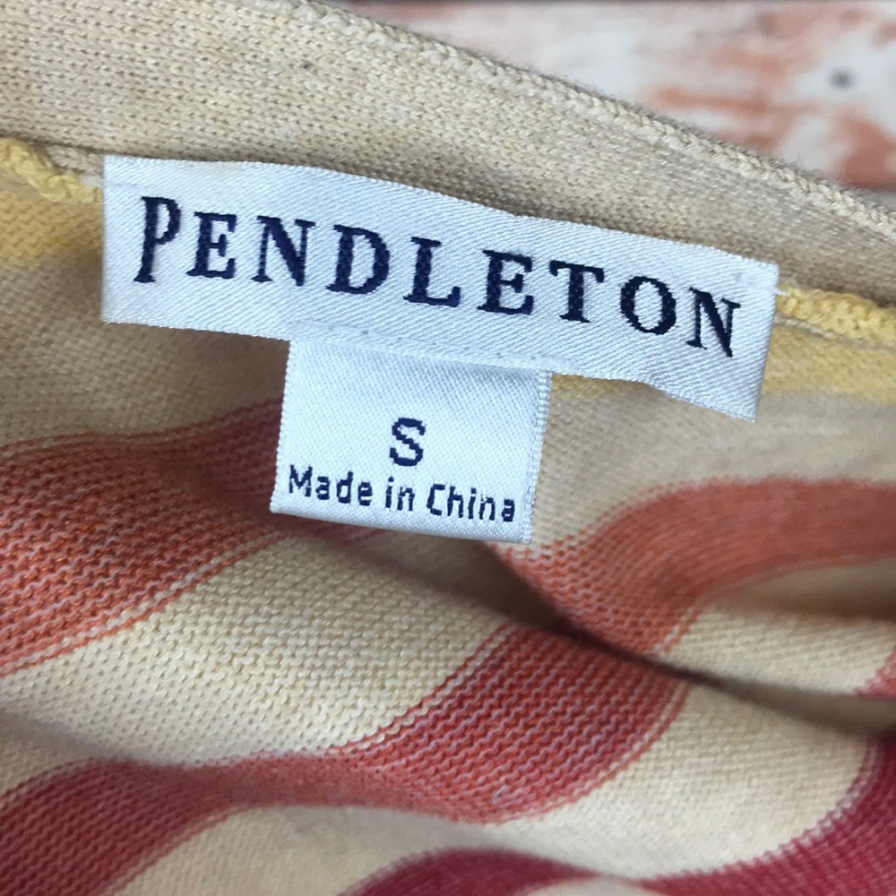 Pendleton Striped Lightweight Cardigan Sweater - image 5